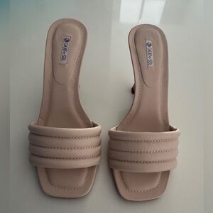 Stiletto Heels Padded Slide Mules